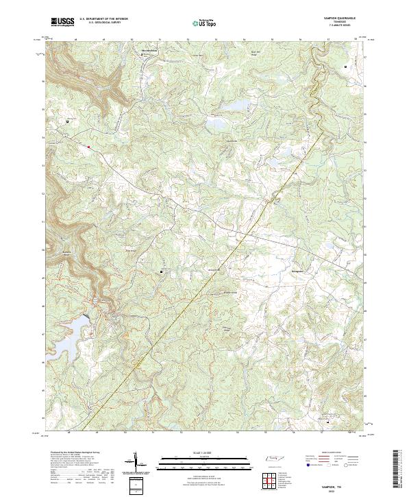 US Topo 7.5-minute map for Sampson TN
