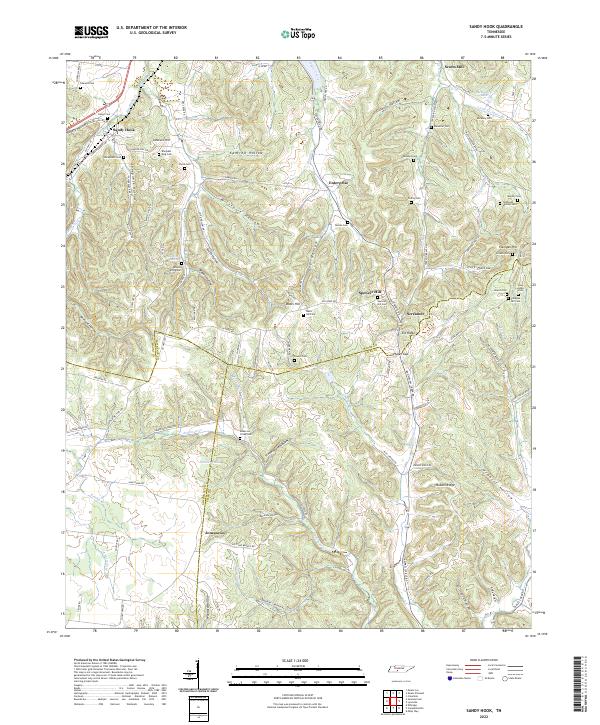 US Topo 7.5-minute map for Sandy Hook TN