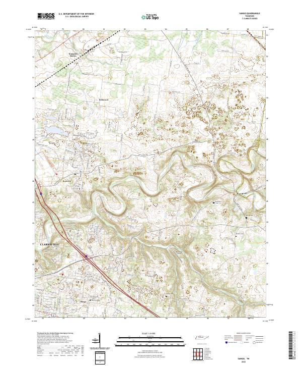 US Topo 7.5-minute map for Sango TN