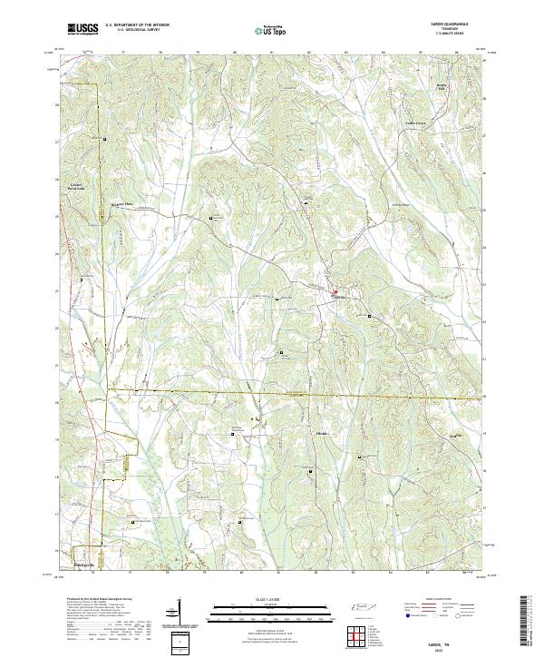 US Topo 7.5-minute map for Sardis TN