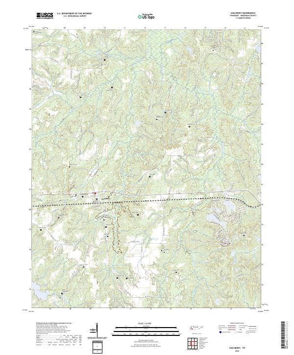 US Topo 7.5-minute map for Saulsbury TN