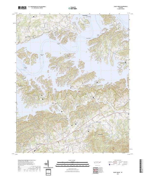US Topo 7.5-minute map for Shady Grove TN