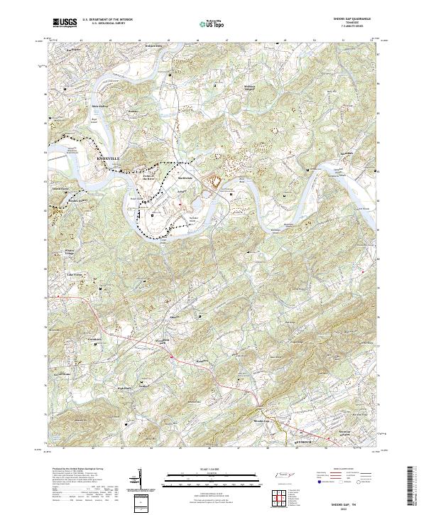 US Topo 7.5-minute map for Shooks Gap TN
