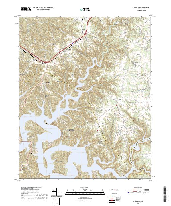 US Topo 7.5-minute map for Silver Point TN