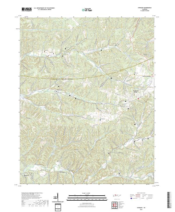 US Topo 7.5-minute map for Stewart TN