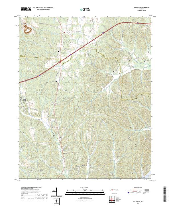 US Topo 7.5-minute map for Sugar Tree TN