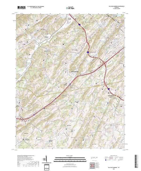 US Topo 7.5-minute map for Sullivan Gardens TN