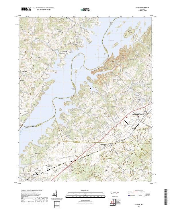 US Topo 7.5-minute map for Talbott TN