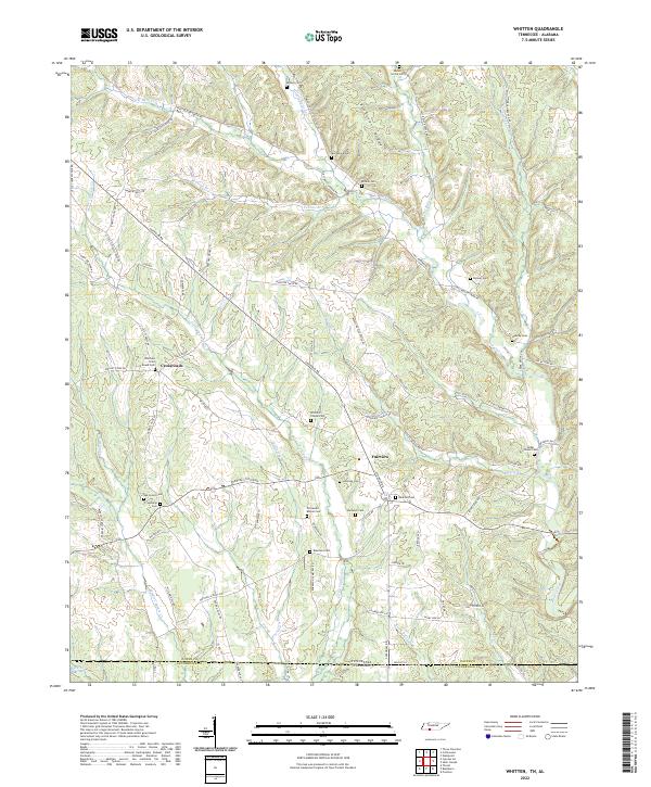 US Topo 7.5-minute map for Whitten TNAL – American Map Store
