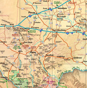 Texas Decorative Wall Map, Gulf of America Edition