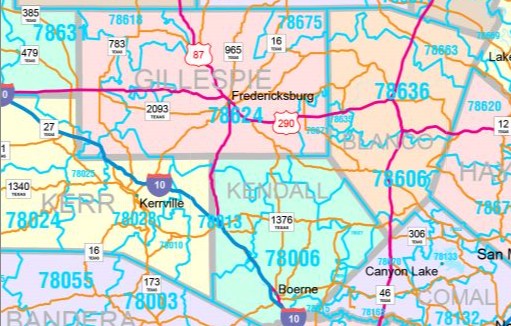 Colorcast Style Texas Wall Map