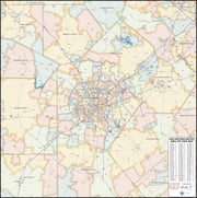 Greater San Antonio Metro Area Zip Code Map – American Map Store