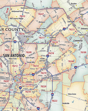 Greater San Antonio Metro Area Zip Code Map