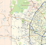 Greater San Antonio Metro Area Wall Map