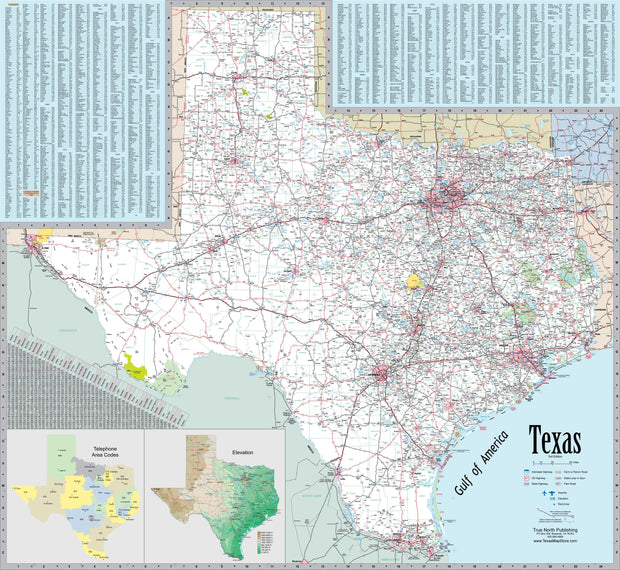 Texas Executive Wall Map, Gulf of America Edition