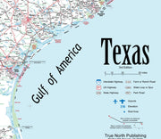Texas Executive Wall Map, Gulf of America Edition