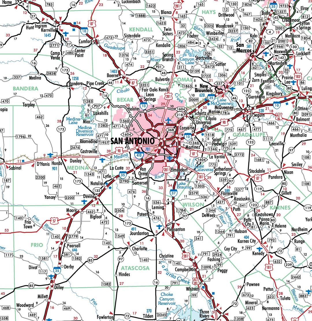 Texas Executive Wall Map, Gulf of America Edition