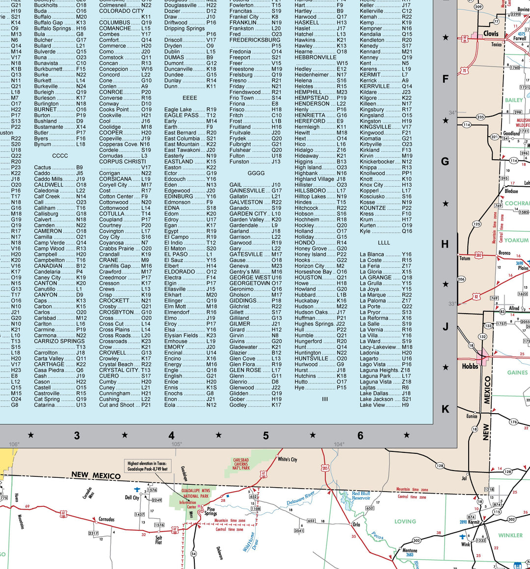 Texas Executive Wall Map, Gulf of America Edition