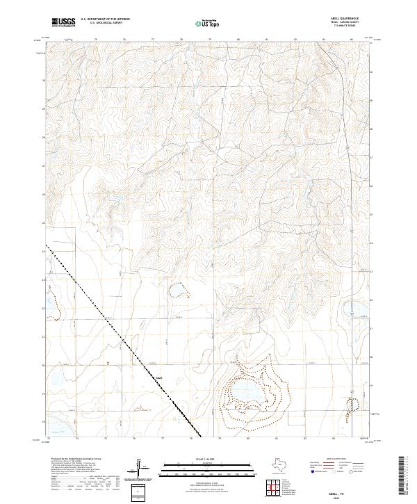 US Topo 7.5-minute map for Abell TX