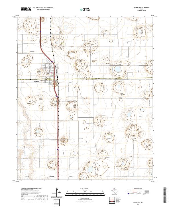 US Topo 7.5-minute map for Abernathy TX