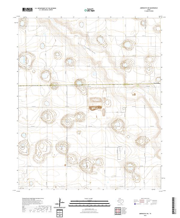 US Topo 7.5-minute map for Abernathy SW TX
