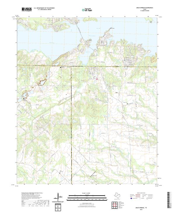 US Topo 7.5-minute map for Ables Springs TX