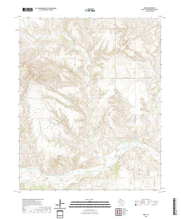 US Topo 7.5-minute map for Abra TX