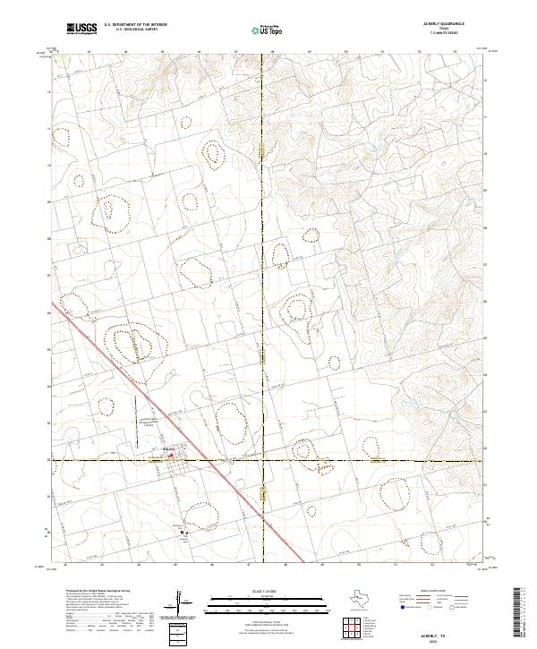 US Topo 7.5-minute map for Ackerly TX
