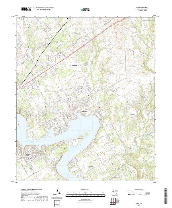 US Topo 7.5-minute map for Acton TX