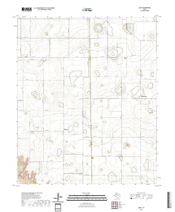 US Topo 7.5-minute map for Acuff TX