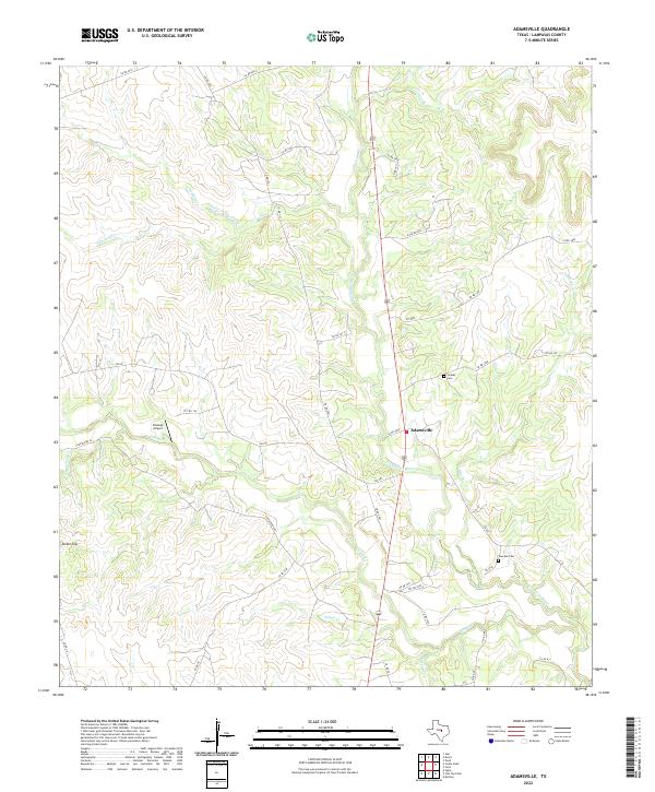 US Topo 7.5-minute map for Adamsville TX