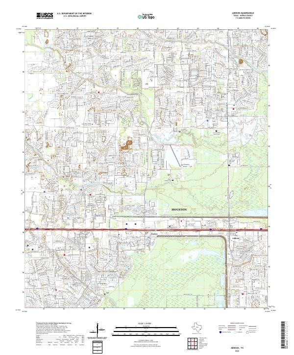 US Topo 7.5-minute map for Addicks TX