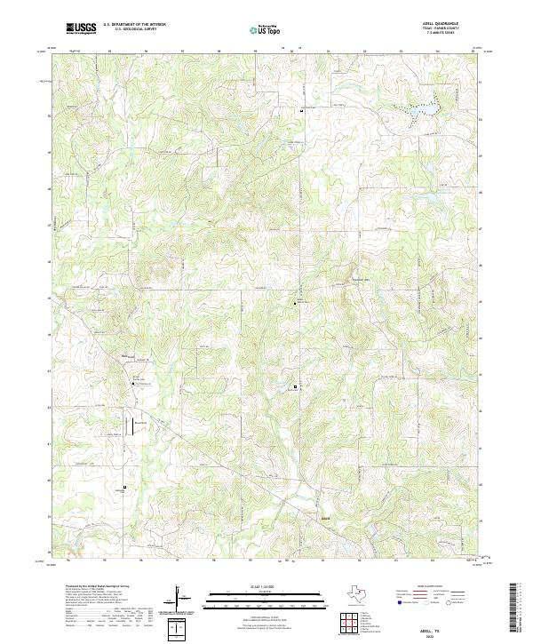 US Topo 7.5-minute map for Adell TX