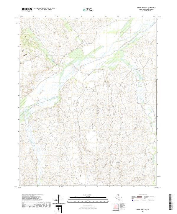 US Topo 7.5-minute map for Adobe Creek SW TX