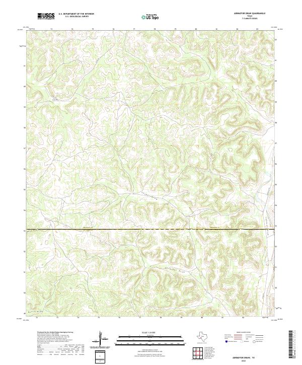US Topo 7.5-minute map for Aermotor Draw TX