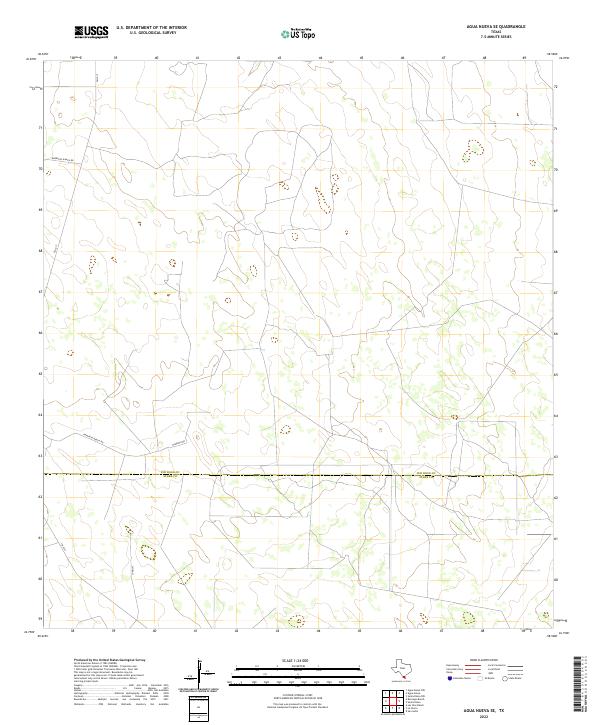 US Topo 7.5-minute map for Agua Nueva SE TX