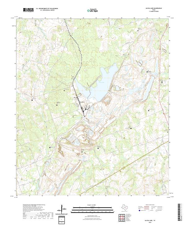 Alco Map US Topo 7.5-minute map for Alcoa Lake TX – American Map Store