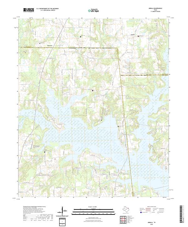 US Topo 7.5-minute map for Arbala TX