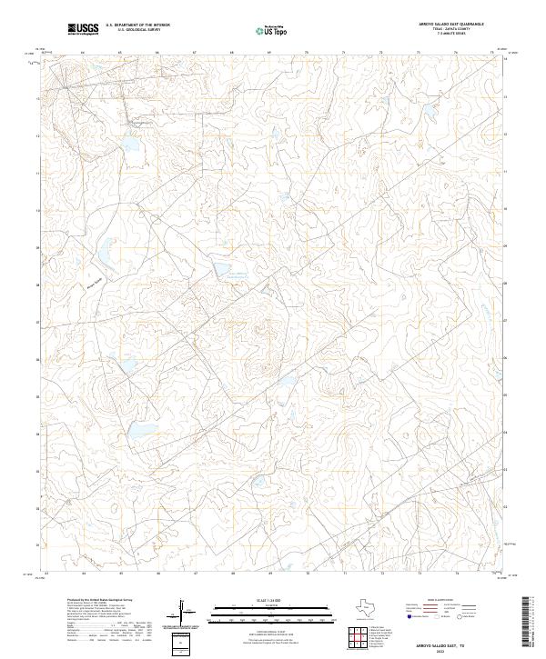US Topo 7.5-minute map for Arroyo Salado East TX