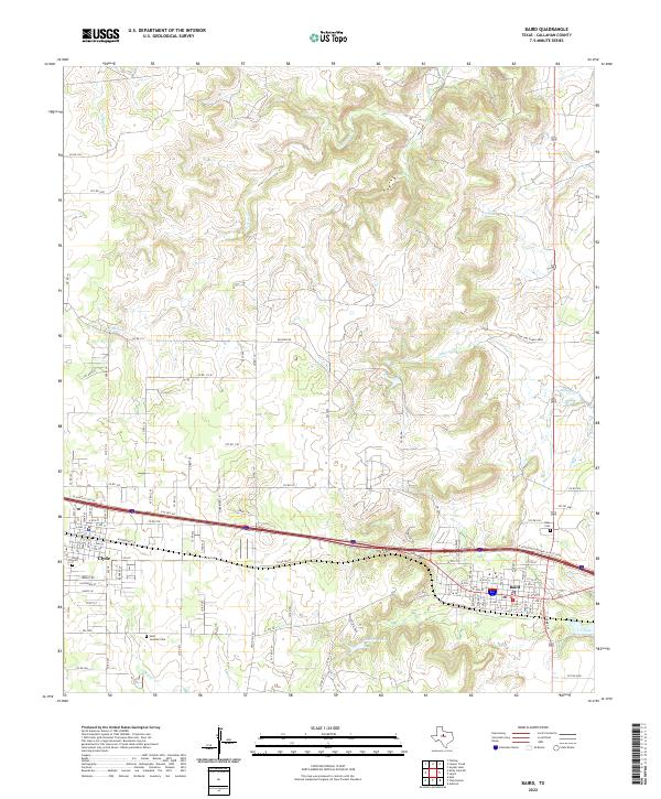 US Topo 7.5-minute map for Baird TX