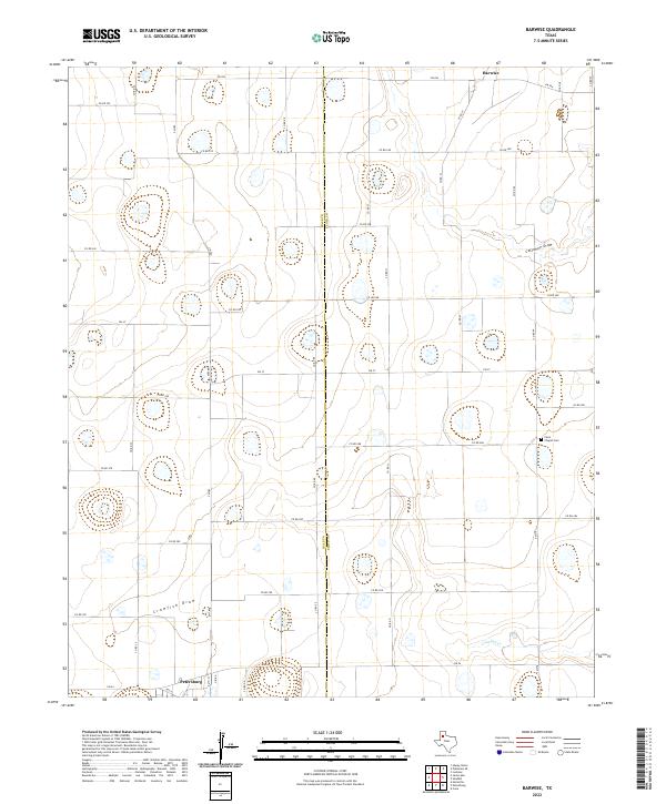 US Topo 7.5-minute map for Barwise TX