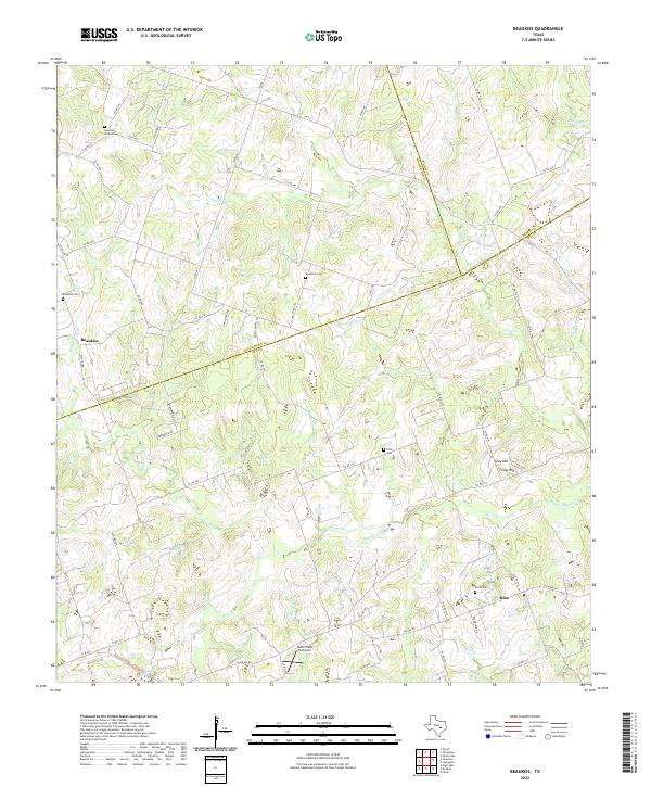 US Topo 7.5-minute map for Beaukiss TX