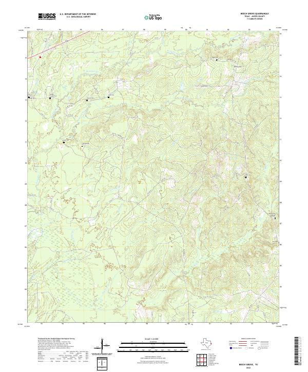 US Topo 7.5-minute map for Beech Grove TX