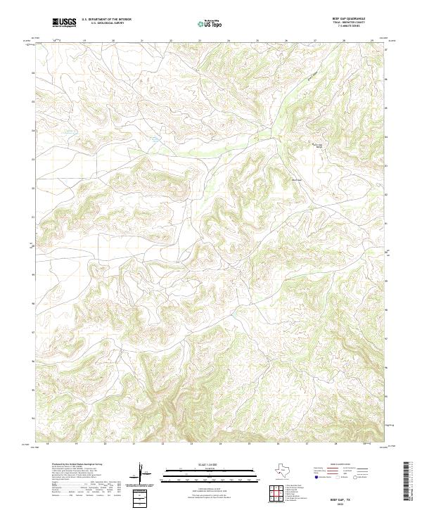 US Topo 7.5-minute map for Beef Gap TX