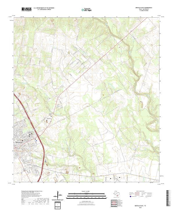 US Topo 7.5-minute map for Beeville East TX