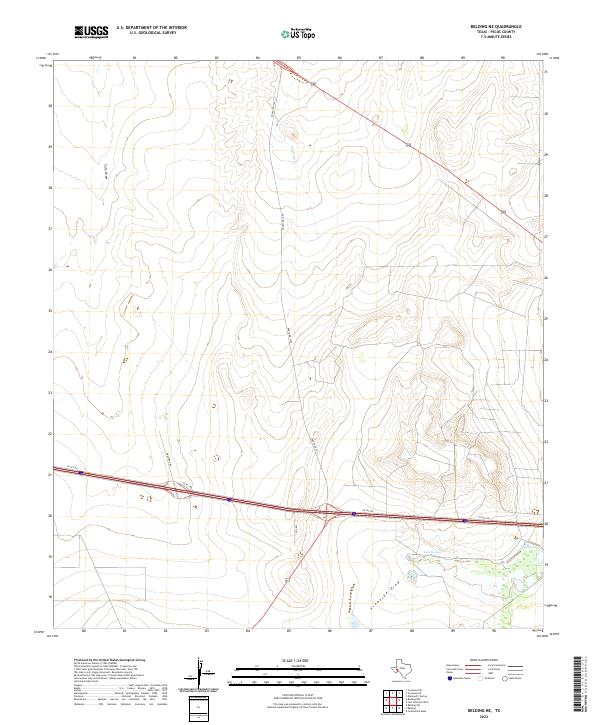 US Topo 7.5-minute map for Belding NE TX