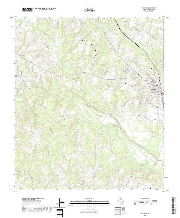 US Topo 7.5-minute map for Bellville TX