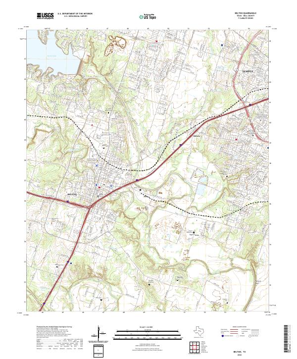 US Topo 7.5-minute map for Belton TX