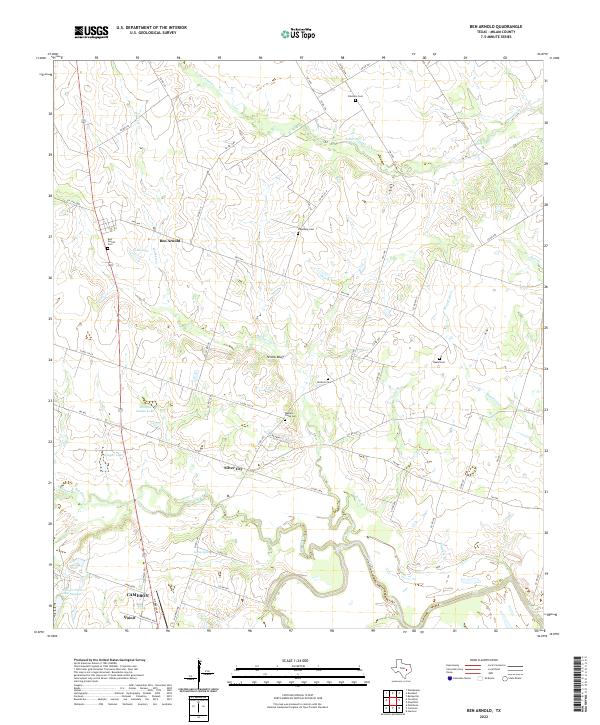 US Topo 7.5-minute map for Ben Arnold TX