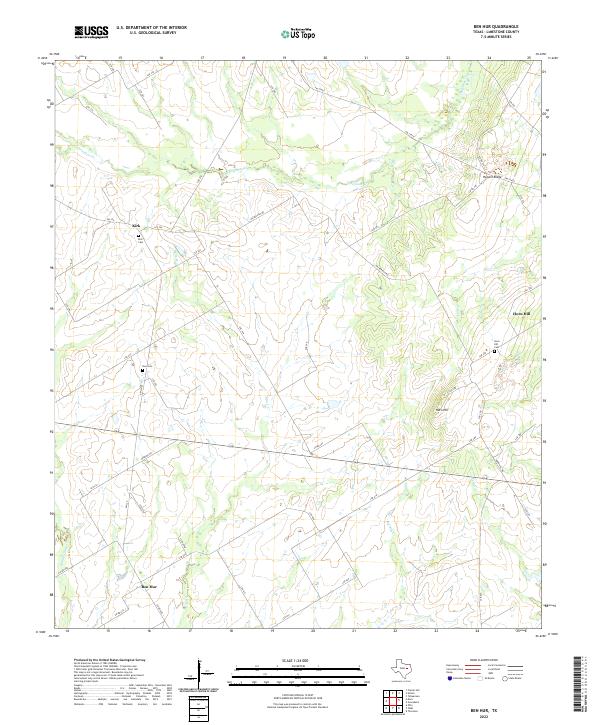 US Topo 7.5-minute map for Ben Hur TX